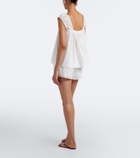 Posse Harriet embroidered cotton poplin shorts