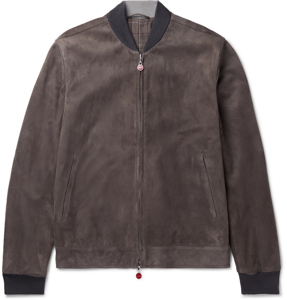 Photo: Kiton - Reversible Suede and Checked Virgin Wool Bomber Jacket - Brown