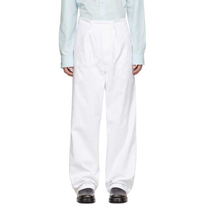 Photo: Raf Simons White Heroes and Losers Wide Fit Trousers