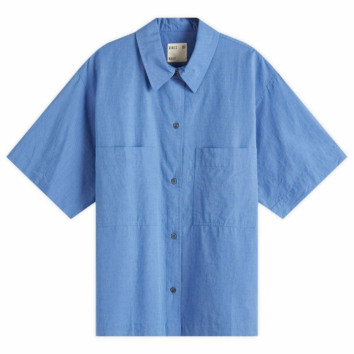 Photo: Girls of Dust Women's Okinawa Short Sleeve Shirt in Blue