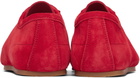 Dries Van Noten Red Suede Sneakers