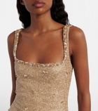 Clio Peppiatt Athena embellished minidress