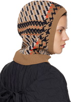 Henrik Vibskov Beige & Orange Dusk Knit Balaclava