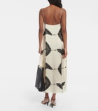 Khaite Sicily printed twill midi dress