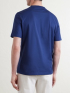 Brunello Cucinelli - Layered Logo-Print Cotton-Jersey T-Shirt - Blue