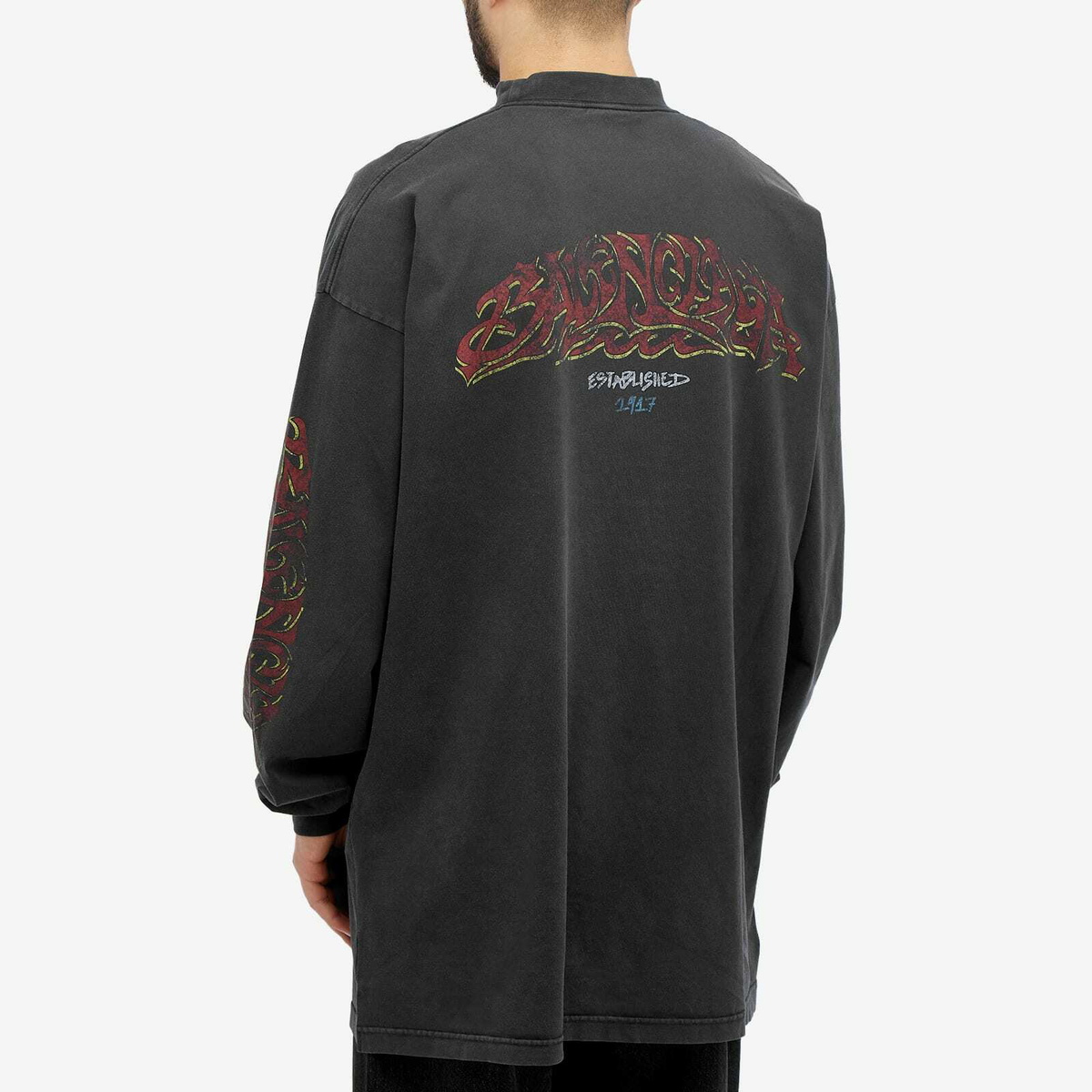 Black and discount red balenciaga shirt