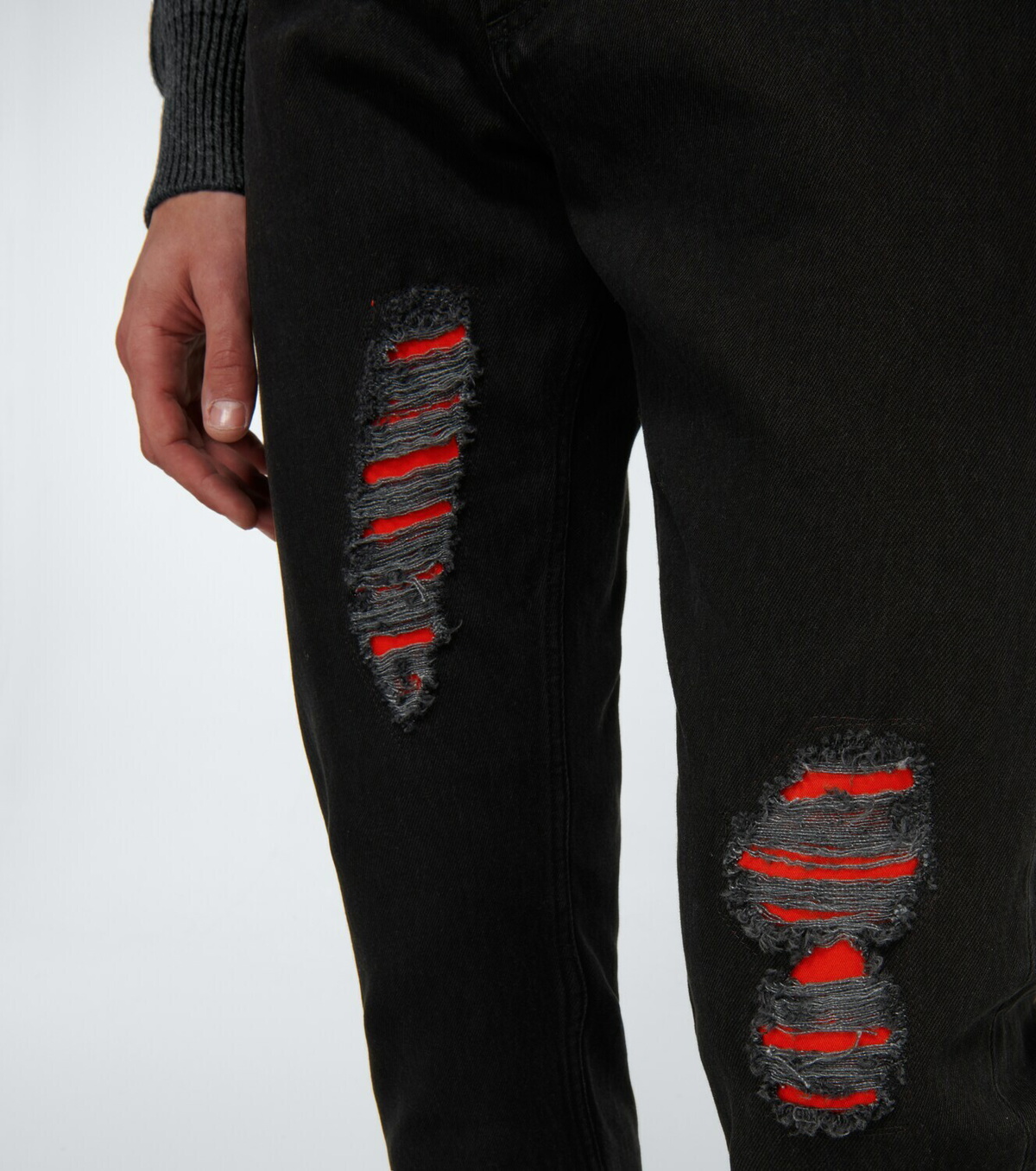 ALEXANDER McQUEEN ブラックスキニーデニム 楽天市場】Alexander McQueen バイカーデニムパンツ