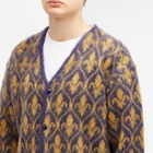 Needles Ornament Mohair Cardigan in Purple