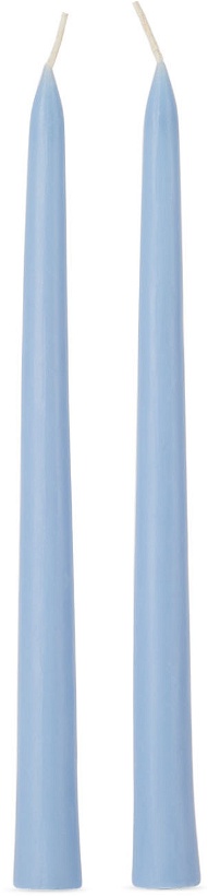 Photo: Marloe Marloe Blue Tapered Candle Stick Set