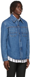 AMI Alexandre Mattiussi Mid-Washed Denim Shirt