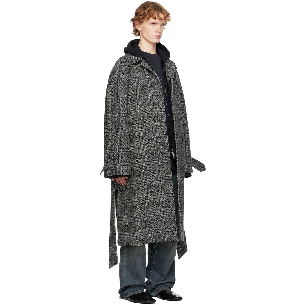 Balenciaga Gray Raglan Coat
