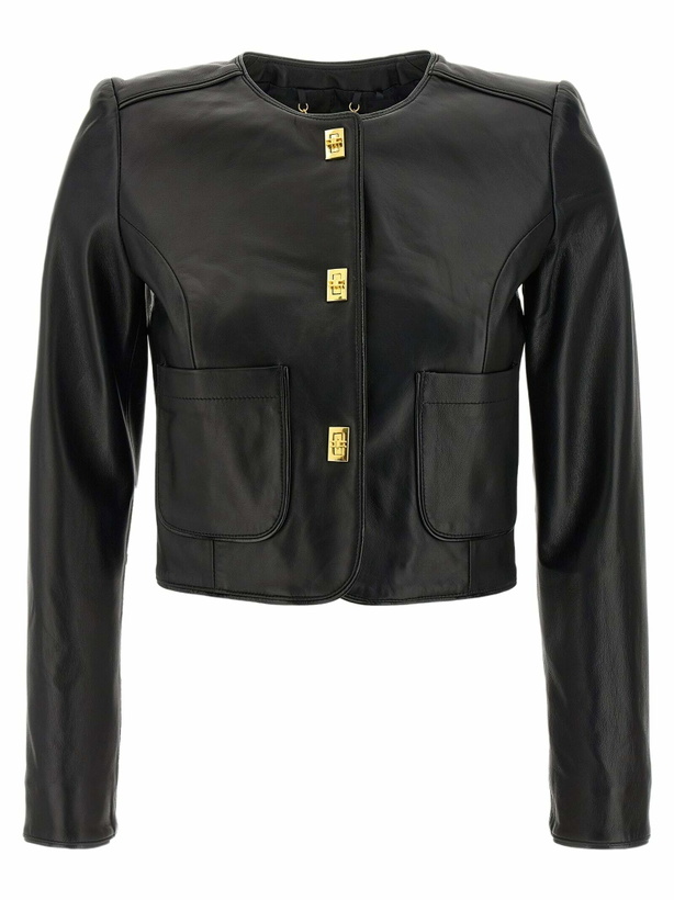 Photo: Elisabetta Franchi Cropped Leather Jacket