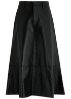 Citizens OF Humanity Cassia Panelled Leather Midi Skirt Black