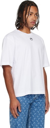 Marine Serre White Moon Logo Jersey Loose Fit S/S T-Shirt