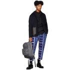 Homme Plisse Issey Miyake Blue Ikat Pleated Trousers