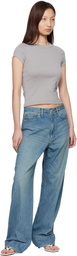 FLORE FLORE Gray Car Baby T-shirt