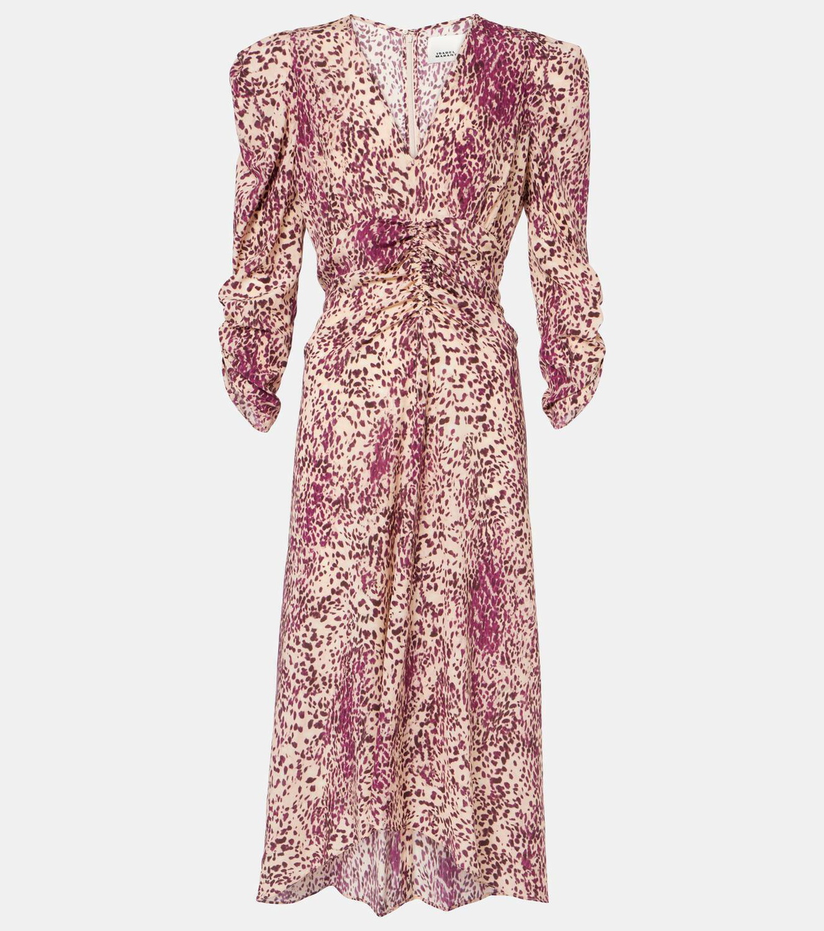 Isabel Marant Albini gathered silk-blend midi dress Isabel Marant