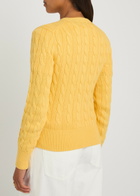 Polo Ralph Lauren Cable-knit Cotton Cardigan Yellow