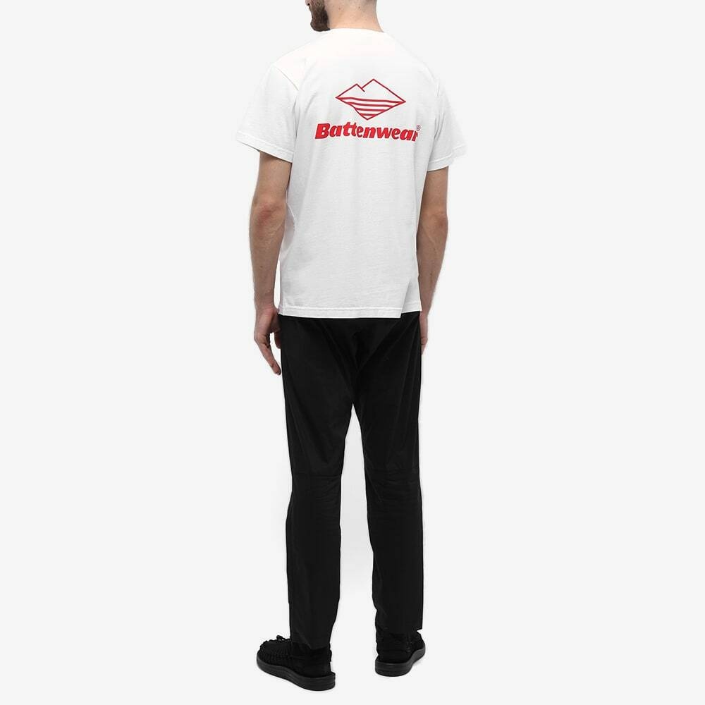 Battenwear Men's Team Pocket T-Shirt in White Battenwear