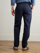 Hartford - Taylor Straight-Leg Cotton-Gabardine Trousers - Blue
