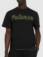 ALEXANDER MCQUEEN - Graffiti Logo Cotton T-shirt
