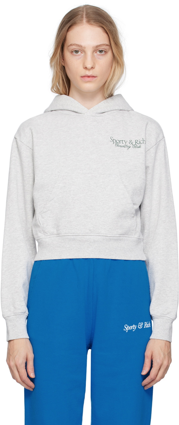 Sporty & Rich Gray 'Country Club' Hoodie Sporty & Rich