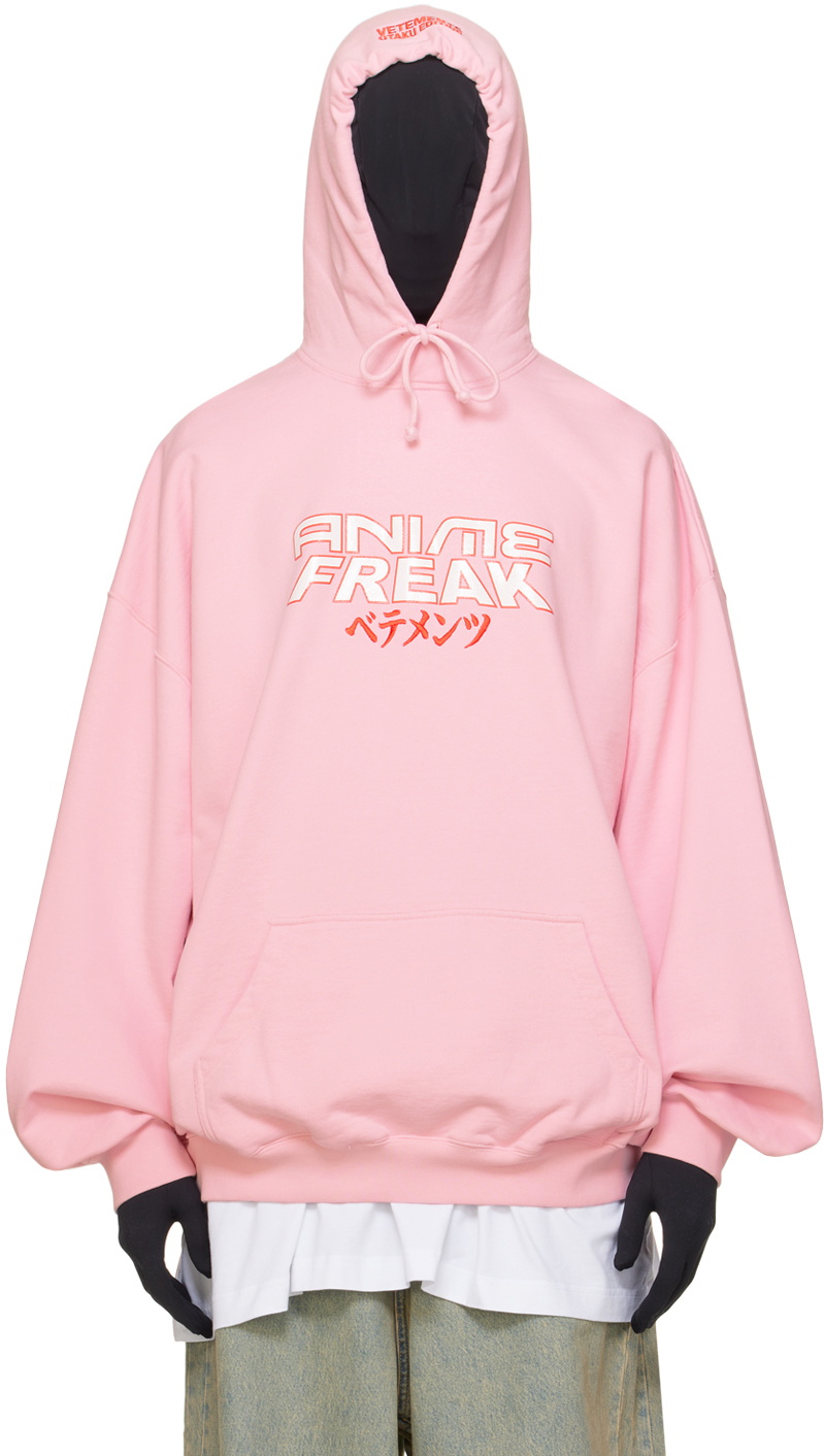VETEMENTS Pink 'Anime Freak' Hoodie Vetements