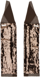 Edward Cuming Brown Sequinned Socks