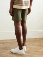Mr P. - Straight-Leg Garment-Dyed Cotton-Jersey Drawstring Shorts - Green