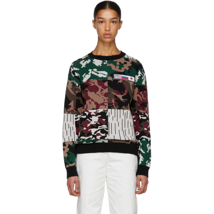 Photo: Gosha Rubchinskiy Red Camo Jacquard Knit Sweater