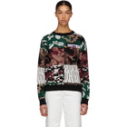 Gosha Rubchinskiy Red Camo Jacquard Knit Sweater