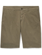 CANALI - Stretch-Cotton Twill Shorts - Brown