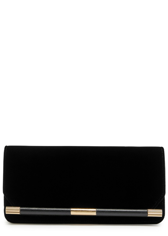 Photo: Victoria Beckham The 202 Suede Clutch - Black - One Size