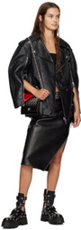 Alexander McQueen Black Zip Leather Jacket