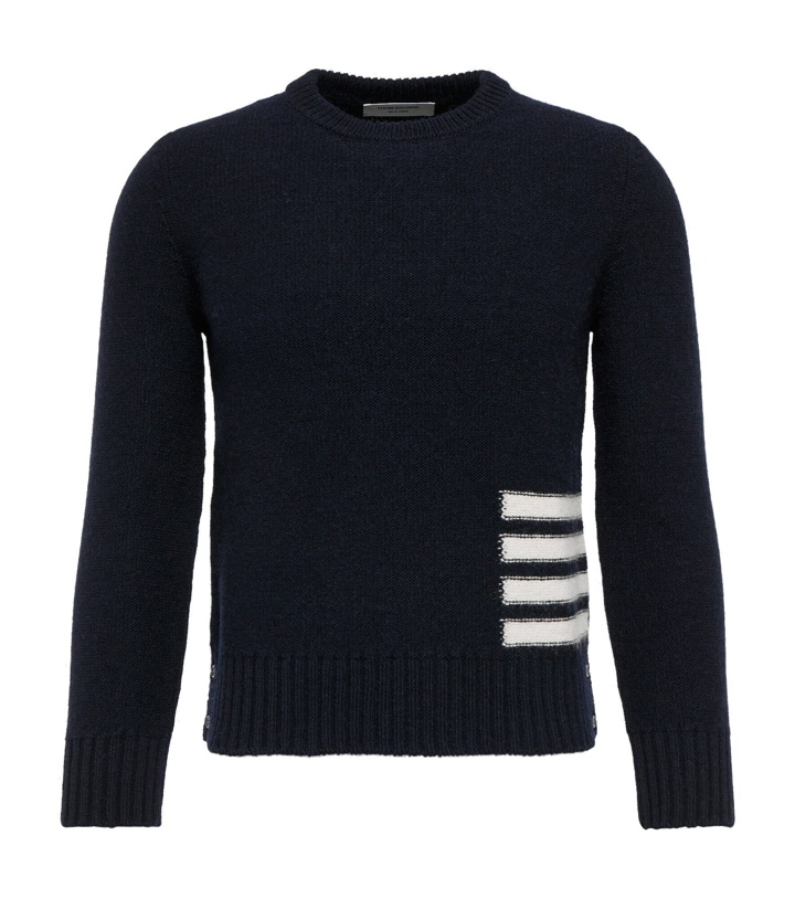 Photo: Thom Browne - 4-bar wool and mohair sweater