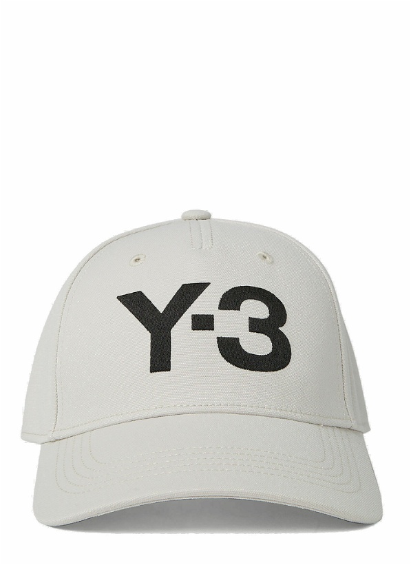 Photo: Y-3 - Logo Embroidery Baseball Cap in Light Grey