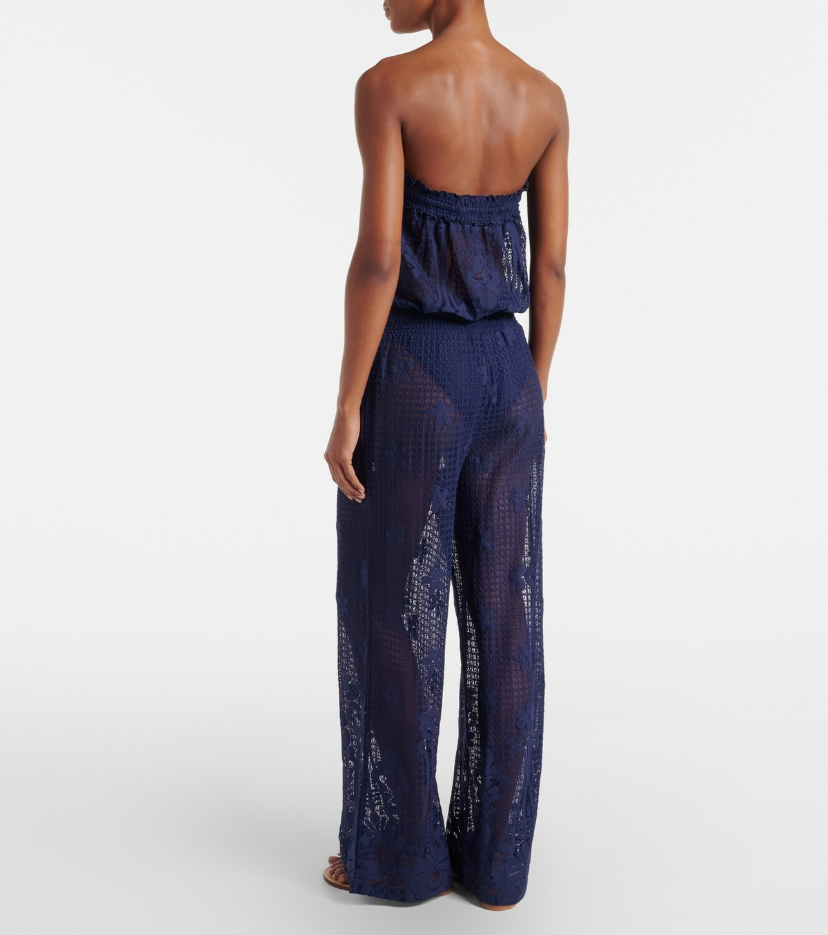 Melissa Odabash Viv HS cotton-blend lace romper