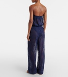 Melissa Odabash Viv HS cotton-blend lace romper