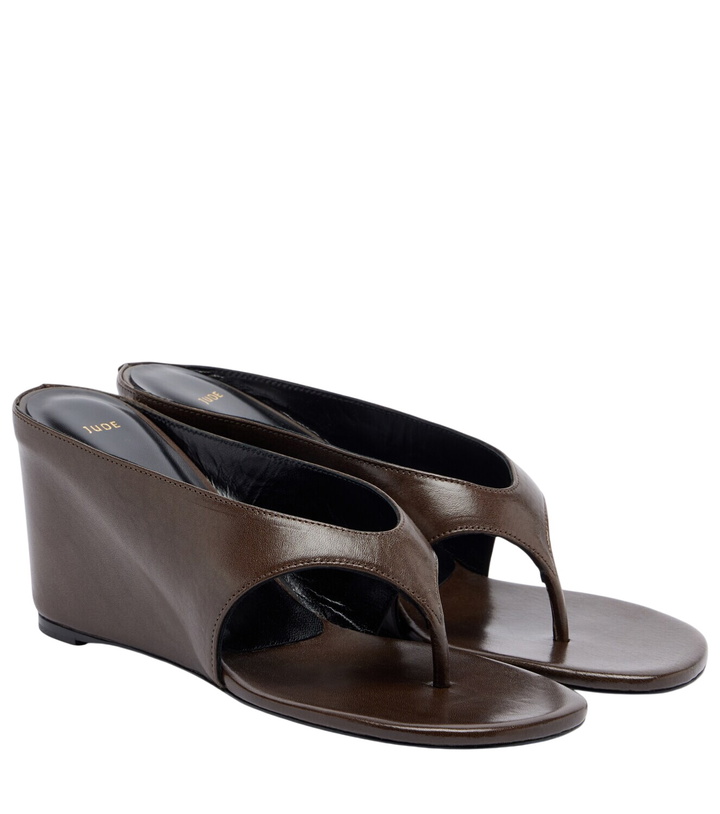 Photo: JUDE Yaga leather wedge thong sandals