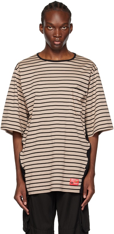 Photo: Undercoverism Beige Striped T-Shirt