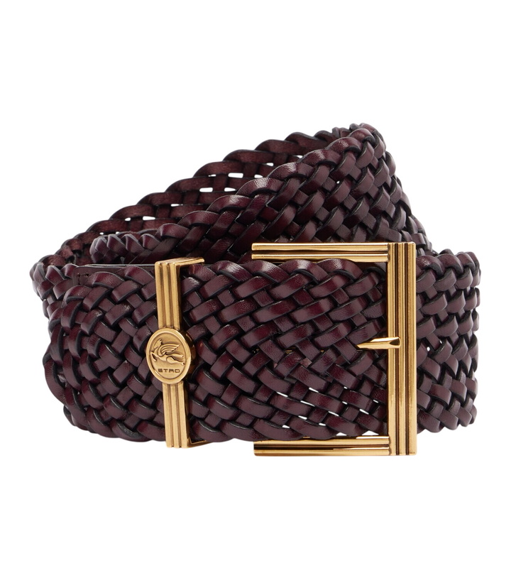 Photo: Etro Pegaso woven leather belt