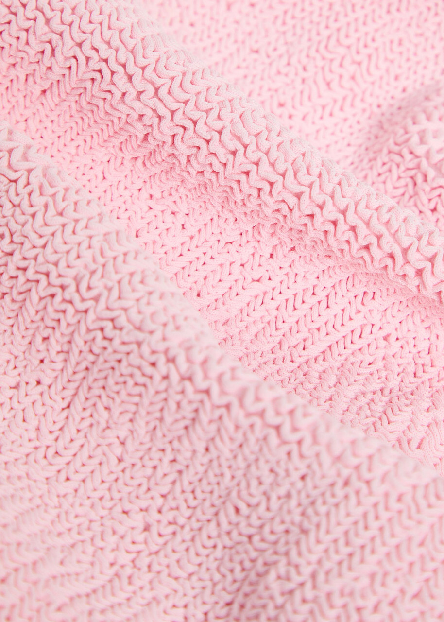 Hunza G Square-neck Crinkle Swimsuit - Light Pink - One Size