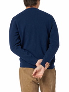 MC2 Saint Barth Man Crewneck Blue Sweater With St. Barth Embroidery