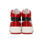 Fear of God Red and White B-Ball High-Top Sneakers