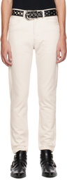 The Letters Off-White Tapered Jeans