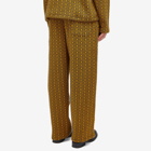 Bode Men's Crescent Jacquard Pant in Gold/Navy