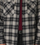 Moncler Checked cotton flannel zip-up shirt