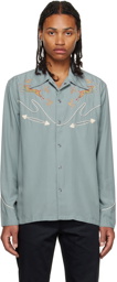 Nudie Jeans Blue Gonzo Shirt