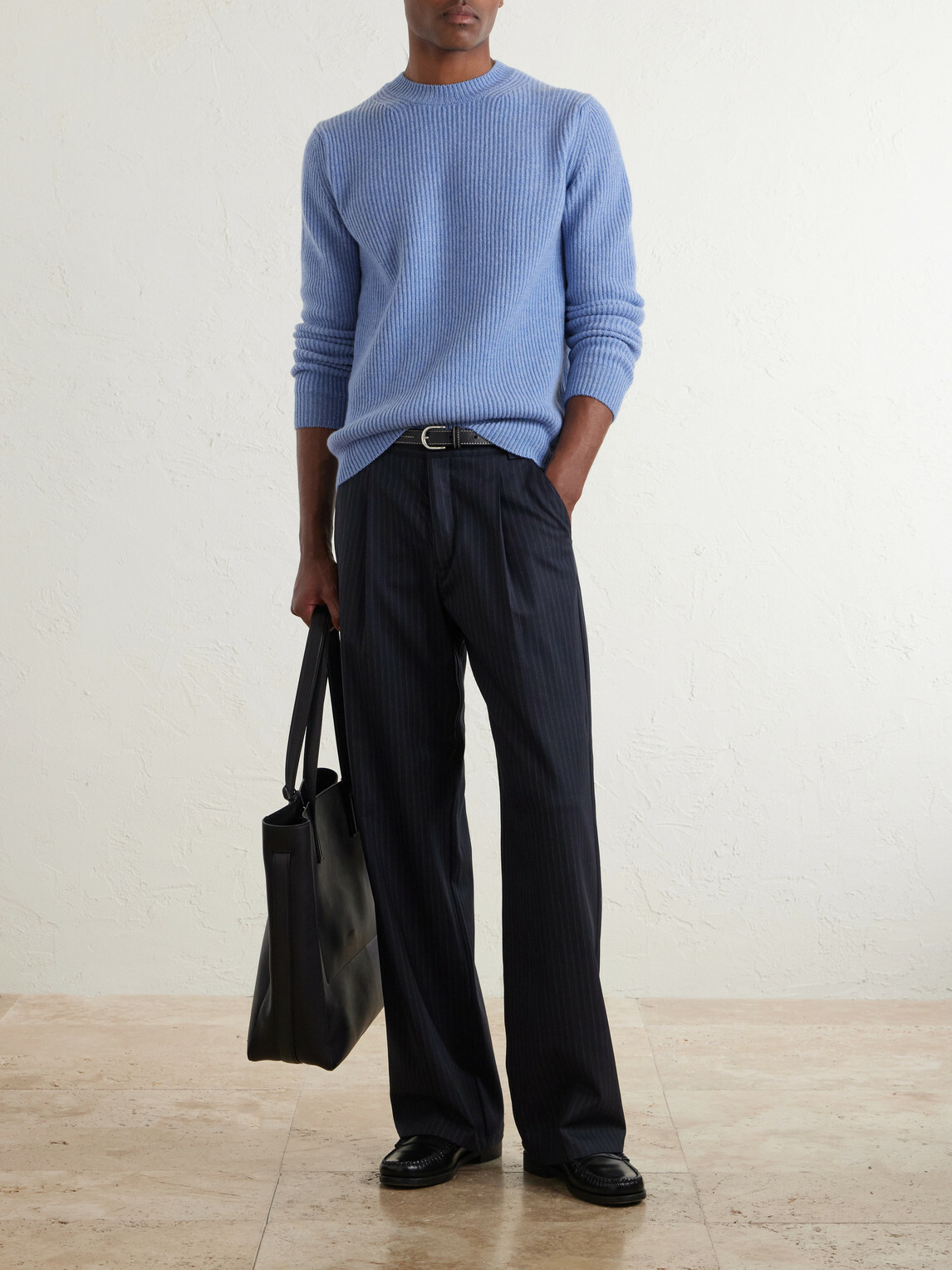 Slowear - Slim-Fit Ribbed Wool Sweater - Blue