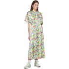 Les Reveries Multicolor Floral Silk Dress